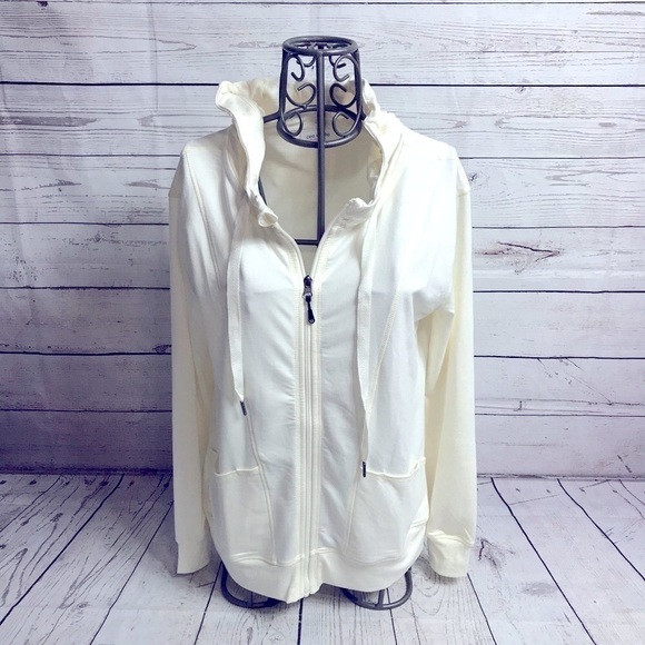 Cee Bee Cheryl Burke Cozy Cream Zip Up Hoodie Size Small Preloved - Picture 8 of 12